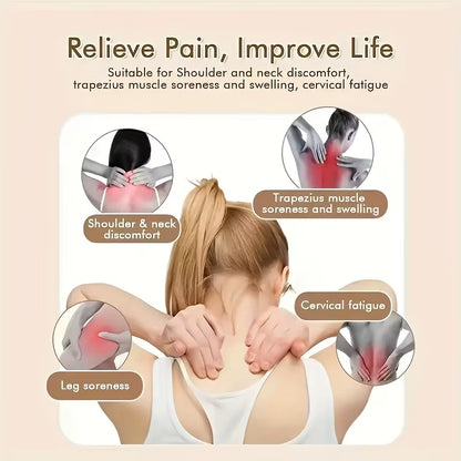 Electric Neck and Shoulder Massager Wireless Shoulder & Back Massage Pillow Trapezius Neck Cervical Back Massage Shawl Gifts