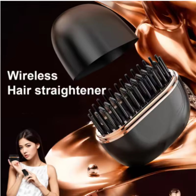 Mini Hair Straightening Comb Wireless Charging Portable Multifunctional Hair Care Not Hurt Hair Styling Comb Hair Straightener